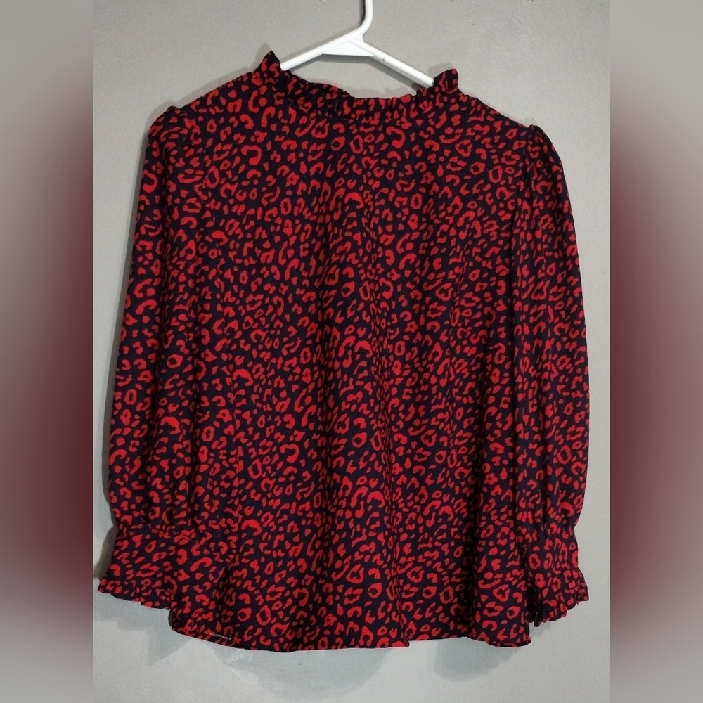 Scoop Leopard Print Blouse (L)